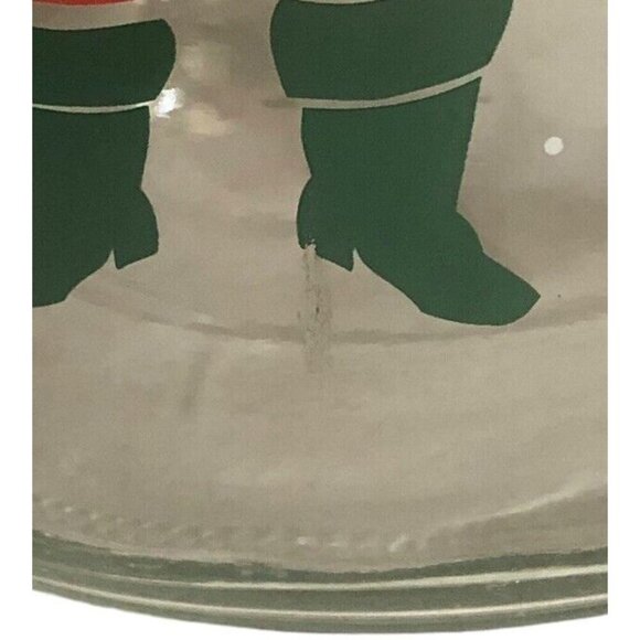 Vtg ANCHOR HOCKING 96oz Santa Glass Christmas/Xmas Red Plastic Lid Storage Jar - Picture 7 of 7